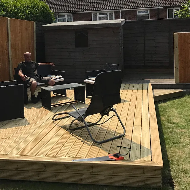 Decking that has been laid by our skilled team